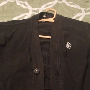 Mens all black cardigan